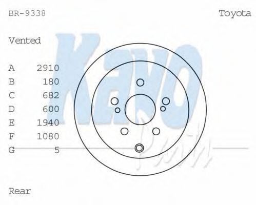 KAVO PARTS BR9338 Тормозной диск