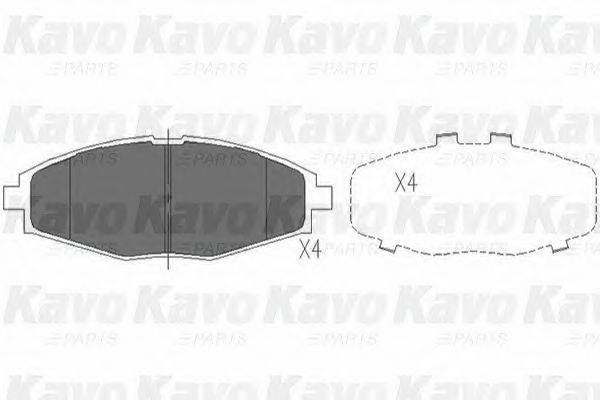 KAVO PARTS KBP1002 Комплект тормозных колодок, дисковый тормоз