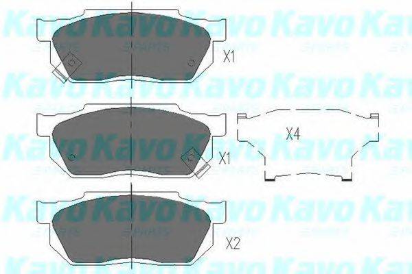 KAVO PARTS KBP2001 Комплект тормозных колодок, дисковый тормоз