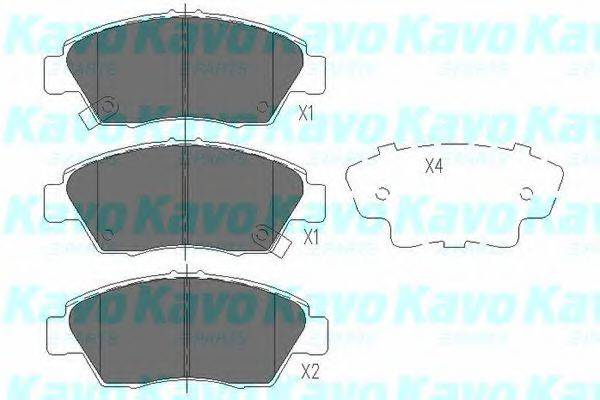 KAVO PARTS KBP2003 Комплект тормозных колодок, дисковый тормоз