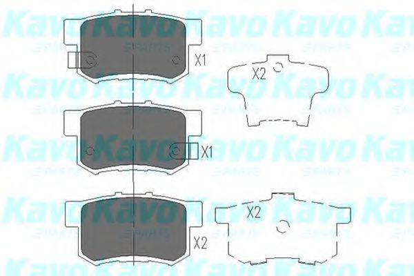 KAVO PARTS KBP2008 Комплект тормозных колодок, дисковый тормоз