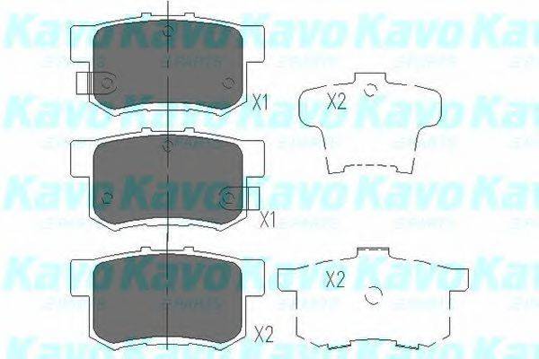 KAVO PARTS KBP2009 Комплект тормозных колодок, дисковый тормоз