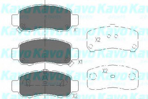 KAVO PARTS KBP2033 Комплект тормозных колодок, дисковый тормоз