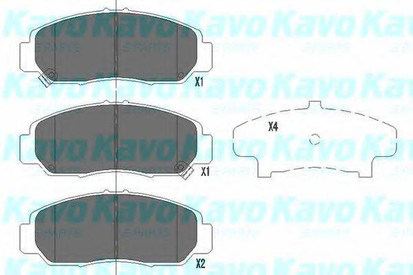 KAVO PARTS KBP2037 Комплект тормозных колодок, дисковый тормоз