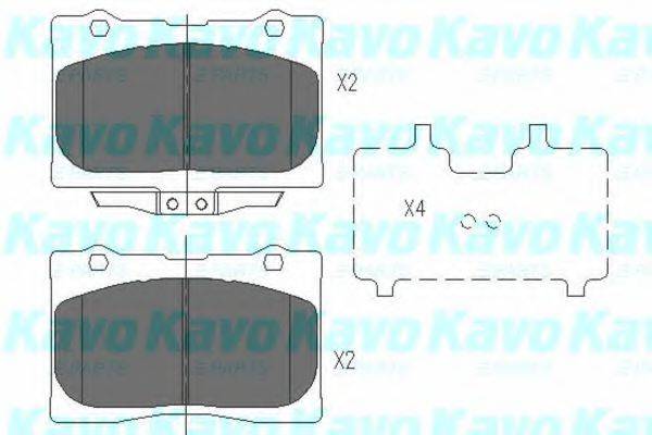 KAVO PARTS KBP2039 Комплект тормозных колодок, дисковый тормоз
