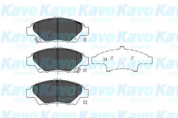 KAVO PARTS KBP2045 Комплект тормозных колодок, дисковый тормоз