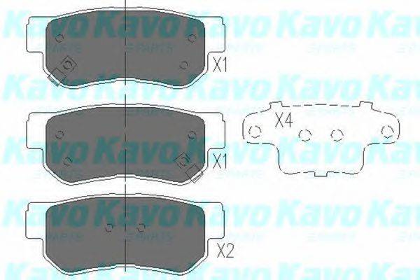 KAVO PARTS KBP3005 Комплект тормозных колодок, дисковый тормоз