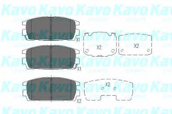 KAVO PARTS KBP3017 Комплект тормозных колодок, дисковый тормоз