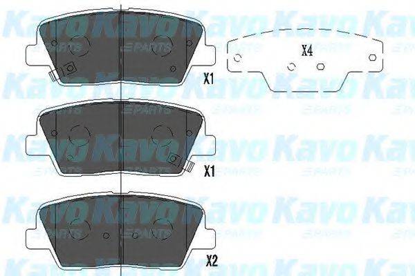 KAVO PARTS KBP3034 Комплект тормозных колодок, дисковый тормоз