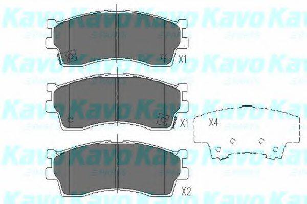 KAVO PARTS KBP4002 Комплект тормозных колодок, дисковый тормоз