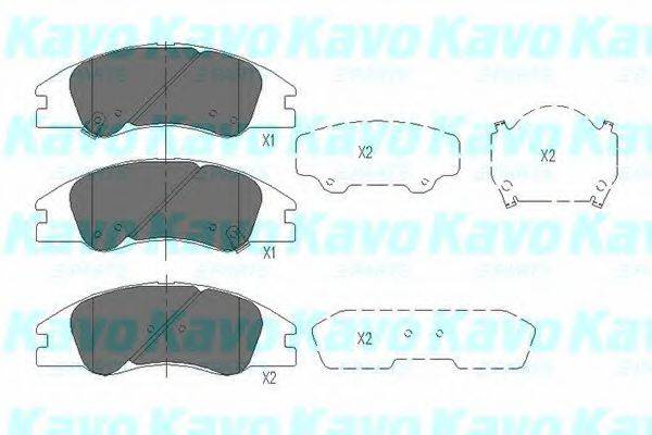 KAVO PARTS KBP4003 Комплект тормозных колодок, дисковый тормоз