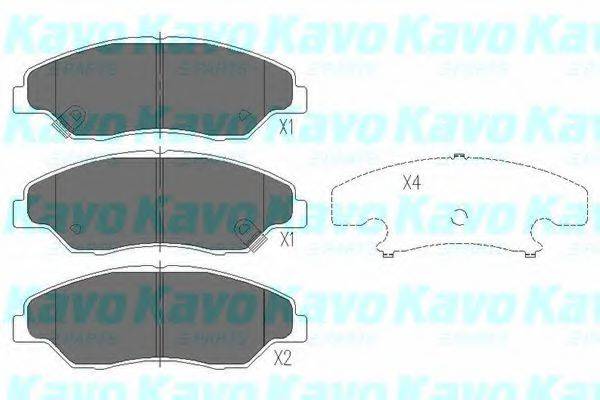 KAVO PARTS KBP4013 Комплект тормозных колодок, дисковый тормоз