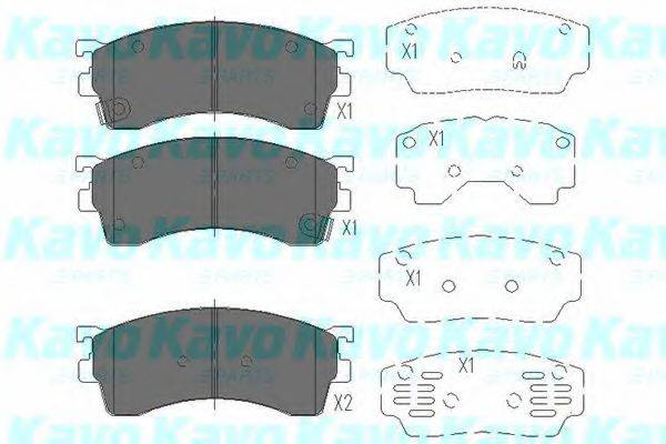 KAVO PARTS KBP4503 Комплект тормозных колодок, дисковый тормоз