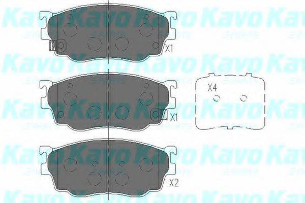 KAVO PARTS KBP4509 Комплект тормозных колодок, дисковый тормоз