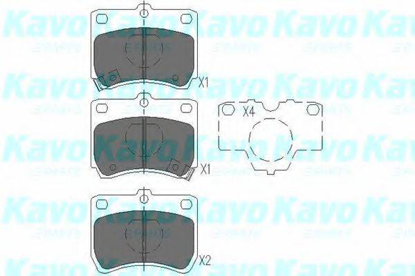KAVO PARTS KBP4520 Комплект тормозных колодок, дисковый тормоз