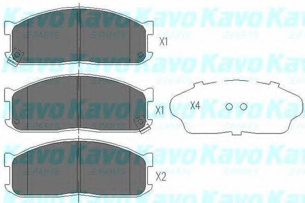 KAVO PARTS KBP4523 Комплект тормозных колодок, дисковый тормоз