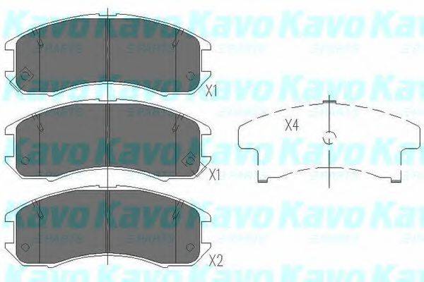 KAVO PARTS KBP4525 Комплект тормозных колодок, дисковый тормоз