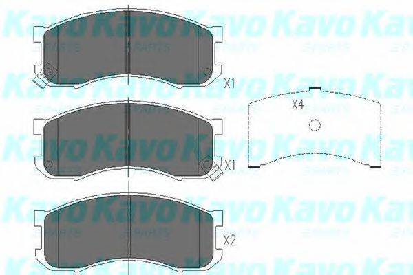 KAVO PARTS KBP4526 Комплект тормозных колодок, дисковый тормоз