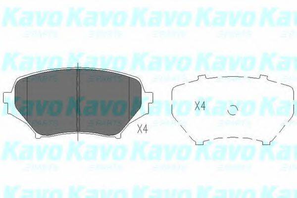 KAVO PARTS KBP4550 Комплект тормозных колодок, дисковый тормоз