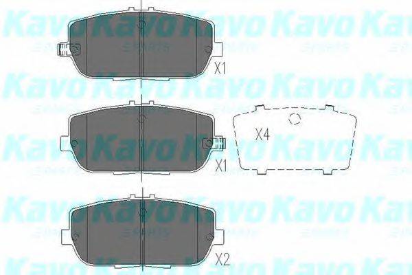 KAVO PARTS KBP4551 Комплект тормозных колодок, дисковый тормоз