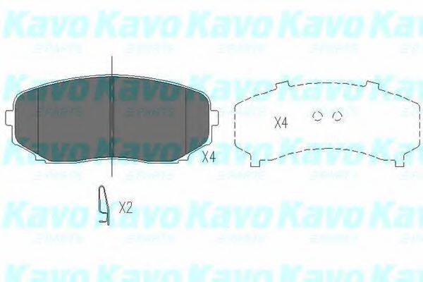 KAVO PARTS KBP4558 Комплект тормозных колодок, дисковый тормоз