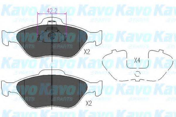 KAVO PARTS KBP4562 Комплект тормозных колодок, дисковый тормоз