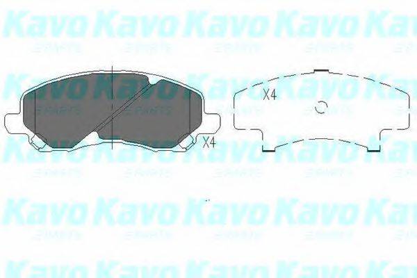 KAVO PARTS KBP5516 Комплект тормозных колодок, дисковый тормоз