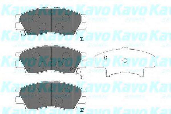 KAVO PARTS KBP5526 Комплект тормозных колодок, дисковый тормоз