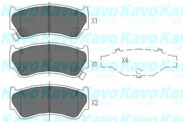 KAVO PARTS KBP6508 Комплект тормозных колодок, дисковый тормоз