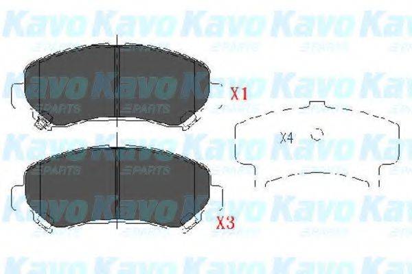 KAVO PARTS KBP6519 Комплект тормозных колодок, дисковый тормоз