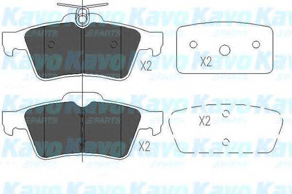 KAVO PARTS KBP6554 Комплект тормозных колодок, дисковый тормоз