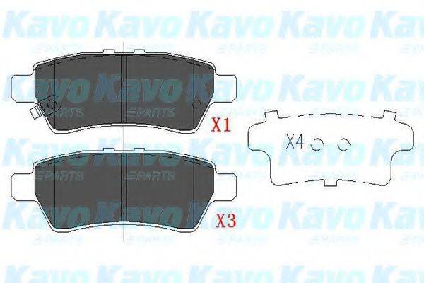 KAVO PARTS KBP6575 Комплект тормозных колодок, дисковый тормоз