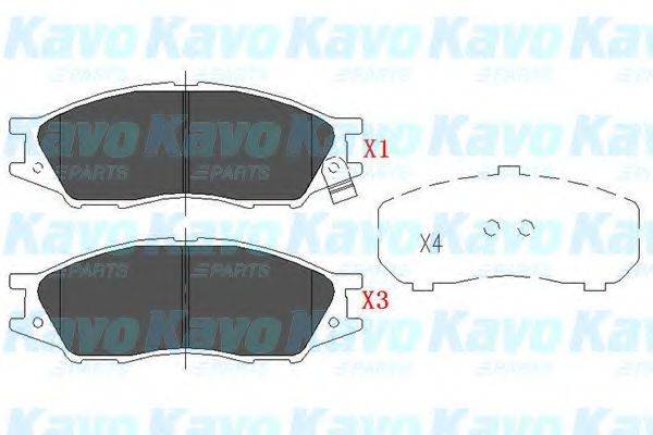 KAVO PARTS KBP6577 Комплект тормозных колодок, дисковый тормоз