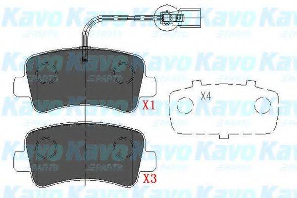 KAVO PARTS KBP6590 Комплект тормозных колодок, дисковый тормоз