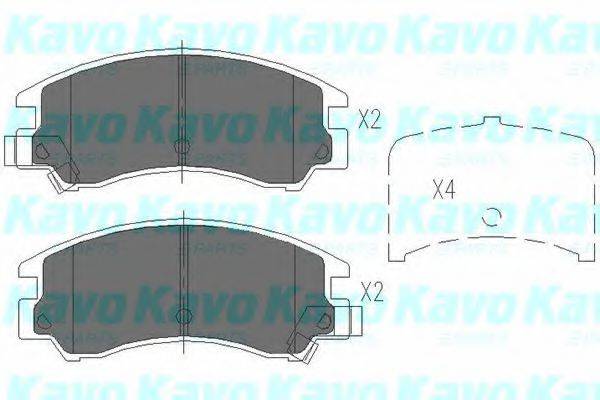 KAVO PARTS KBP8008 Комплект тормозных колодок, дисковый тормоз