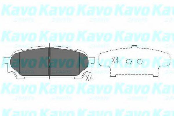 KAVO PARTS KBP8019 Комплект тормозных колодок, дисковый тормоз