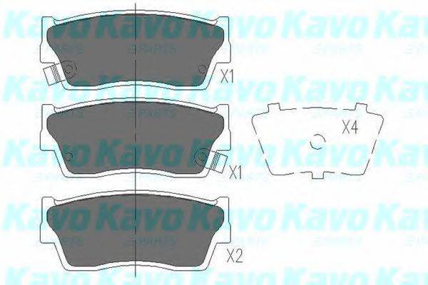 KAVO PARTS KBP8503 Комплект тормозных колодок, дисковый тормоз