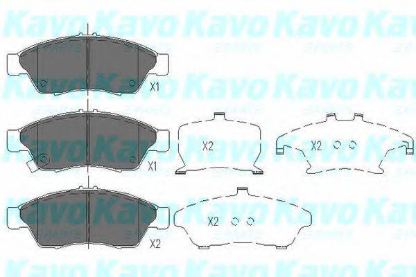 KAVO PARTS KBP8510 Комплект тормозных колодок, дисковый тормоз