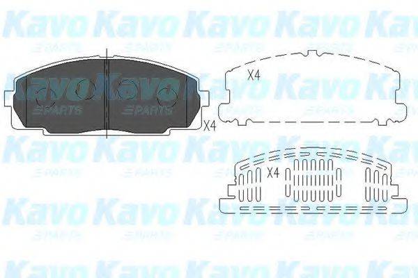 KAVO PARTS KBP9002 Комплект тормозных колодок, дисковый тормоз