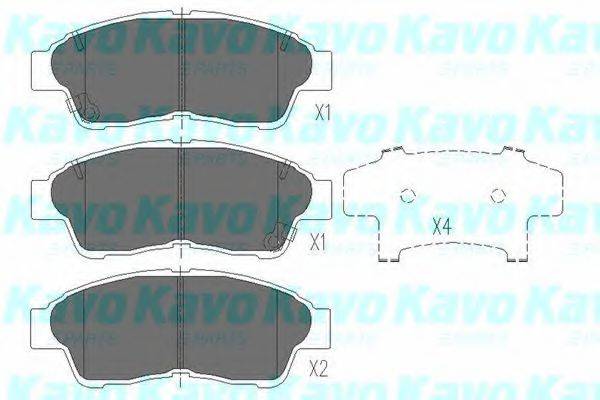 KAVO PARTS KBP9005 Комплект тормозных колодок, дисковый тормоз