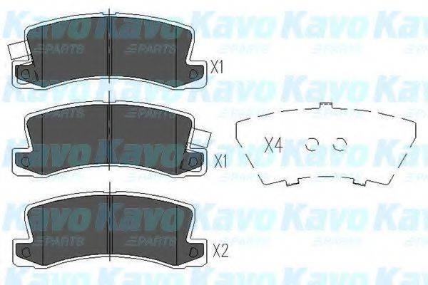 KAVO PARTS KBP9022 Комплект тормозных колодок, дисковый тормоз