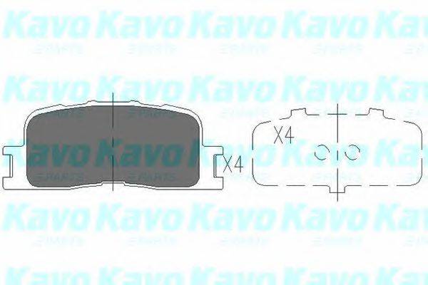 KAVO PARTS KBP9077 Комплект тормозных колодок, дисковый тормоз