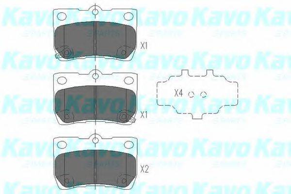 KAVO PARTS KBP9083 Комплект тормозных колодок, дисковый тормоз