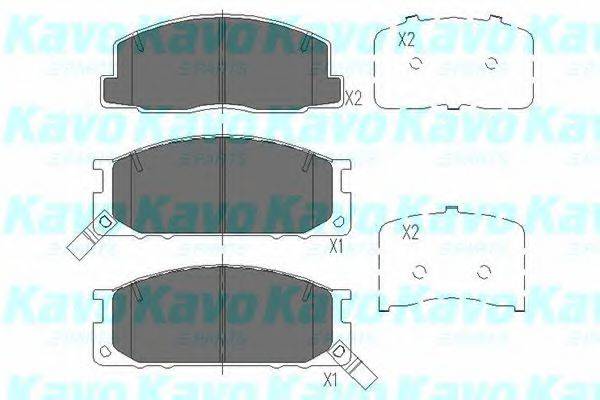 KAVO PARTS KBP9084 Комплект тормозных колодок, дисковый тормоз