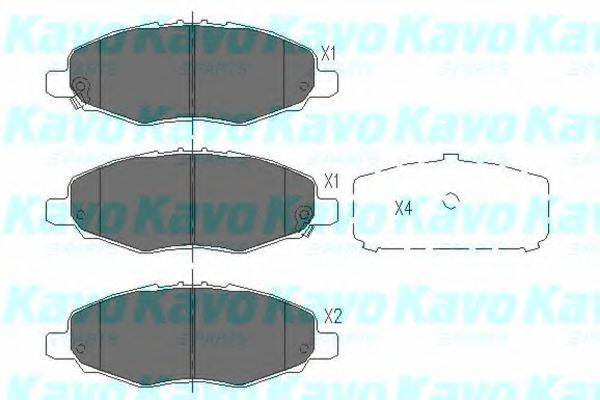 KAVO PARTS KBP9093 Комплект тормозных колодок, дисковый тормоз