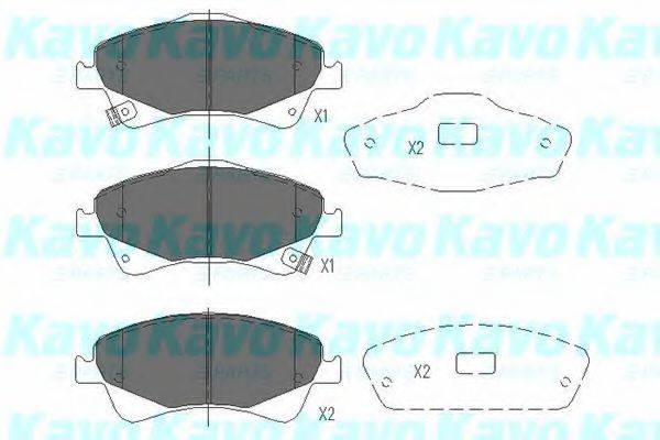 KAVO PARTS KBP9103 Комплект тормозных колодок, дисковый тормоз