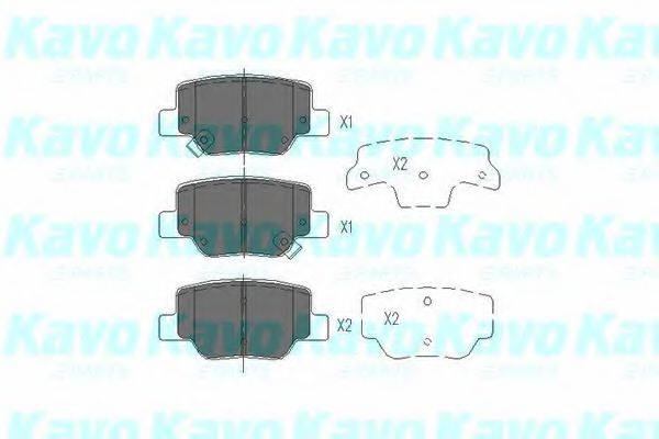 KAVO PARTS KBP9115 Комплект тормозных колодок, дисковый тормоз