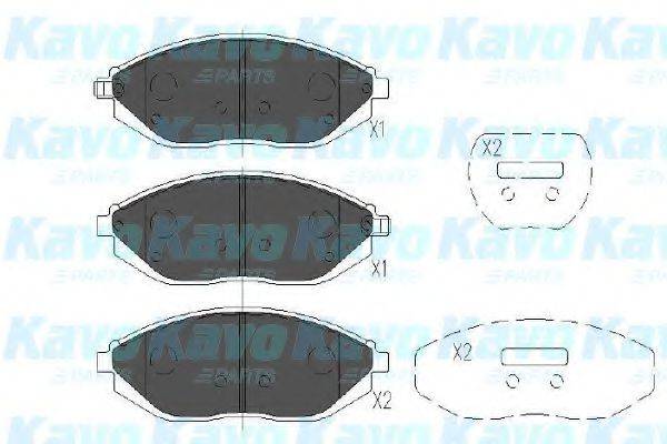 KAVO PARTS KBP1017 Комплект тормозных колодок, дисковый тормоз