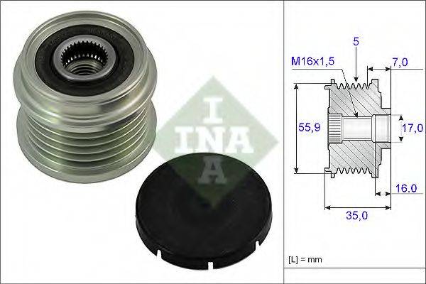 INA 535000710 Механизм свободного хода генератора