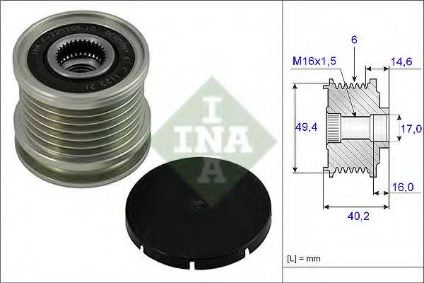 INA 535000110 Механизм свободного хода генератора